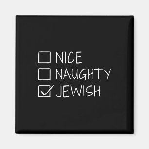 Lustigt, stygt judisk för Hanukkah Hebrew Chri Magnet