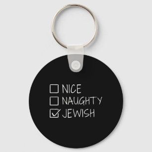Lustigt, stygt judisk för Hanukkah Hebrew Chri Nyckelring