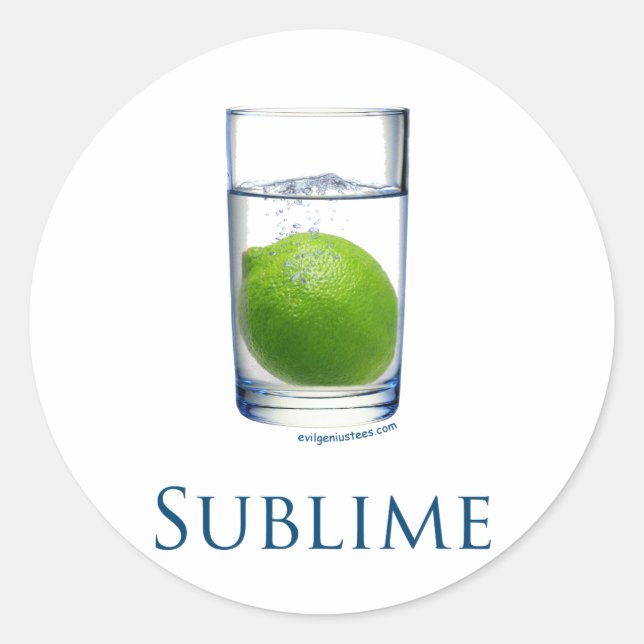 Lustigt Sublime Runt Klistermärke (Framsida)