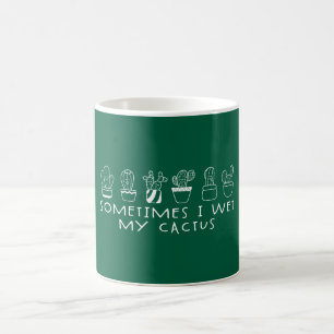 Lustigt Succulent Cactus, ibland Blötter jag mina  Kaffemugg