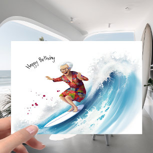 Lustigt surfing av Joke Birthday Kort