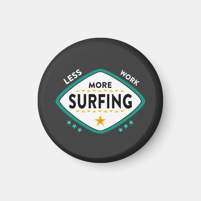 Lustigt surfing-citat magnet (Framsidan)