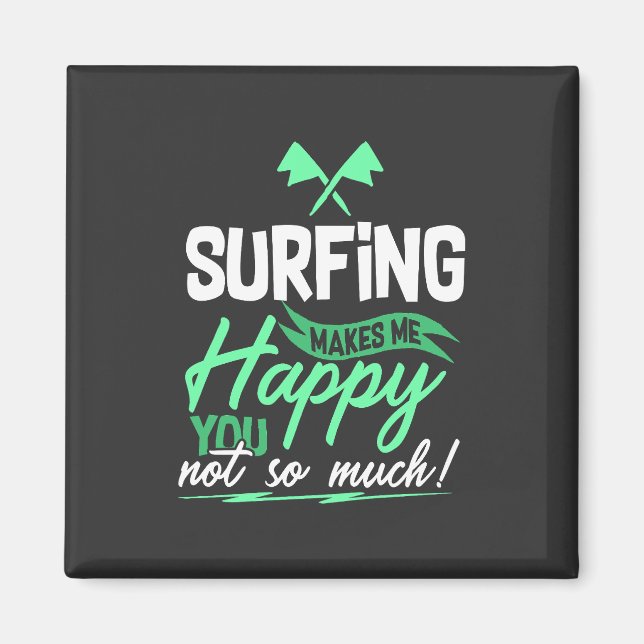 Lustigt surfing-citat magnet (Framsidan)