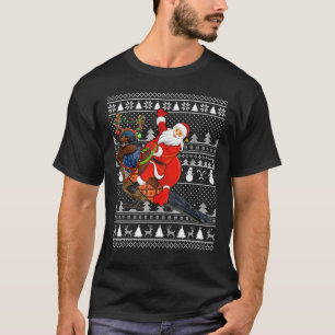 Lustigt Svälj Bird Älskare Santa Riding Svälj Ugly T Shirt