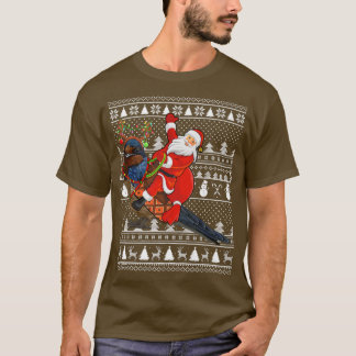 Lustigt Svälj Bird Älskare Santa Riding Svälj Ugly T Shirt