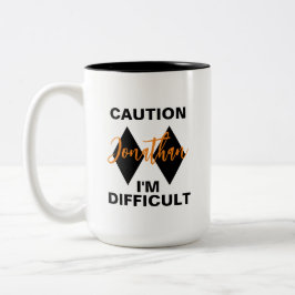 Lustigt svår Dubbla Black Diamond Namn Två-Tonad Mugg