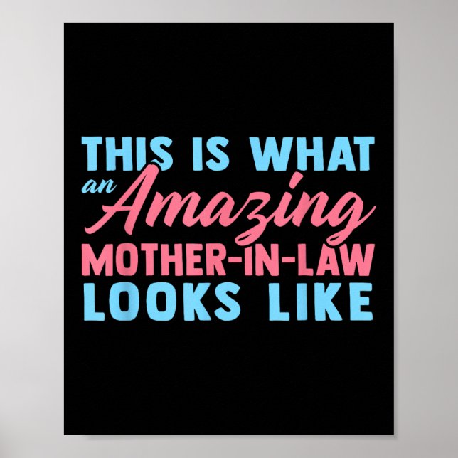 Lustigt Svärmor från dotter Mors dag Wome Poster (Framsidan)