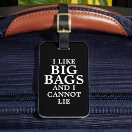 Lustigt svart, jag tycker om Big Bags och jag kan Bagagebricka