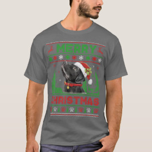 Lustigt Svart lab Hund älskare Träd-jul Ljus Xm T Shirt
