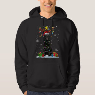 Lustigt Svart lab Hund Julren Jul L Hoodie