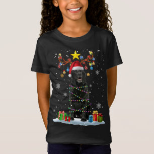 Lustigt Svart lab Hund Julren Jul L T Shirt