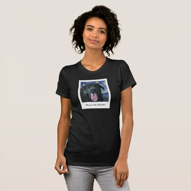 Lustigt Svart lab Personlig - foto och text  T Shirt (Hel framsida)