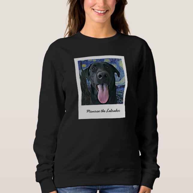 Lustigt Svart lab Personlig - foto och text T Shirt (Framsida)