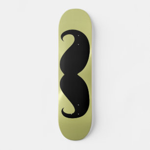 Lustigt svart mustasch 10 skateboard bräda 21,5 cm