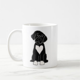 Lustigt svart portugisiska Vatten Hund Kaffemugg