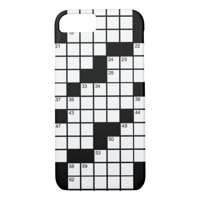 Lustigt svartvitt Crossword Puzzle-spel Case-Mate iPhone Skal (Baksida)