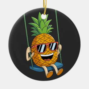 Lustigt svävande ananasbyte Ornament