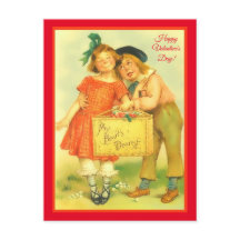 Lustigt Sweet Boy and Girl Glad Valentine Day