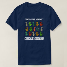 Lustigt T-ex "Dinosaurs mot kreationism"! Tee