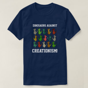Lustigt T-ex "Dinosaurs mot kreationism"! Tee Shirt