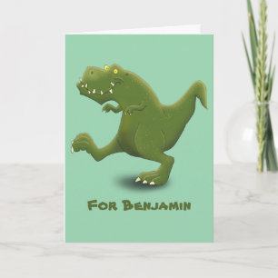 Lustigt T rex dinosaur-tecknad humor Kort