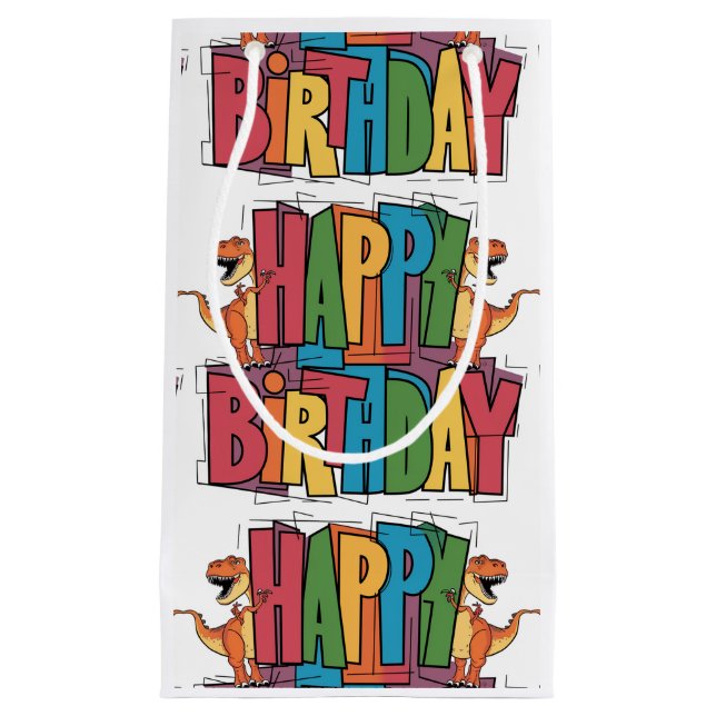 Lustigt T-rex-dinosaurier och färgstarka block (Framsidan)