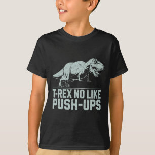 Lustigt T-rex-nr som push-ups-Dinosaur-utverknings T Shirt