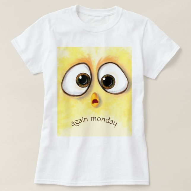 Lustigt T-Shirt Big Surprised Ögon - Anpassningsba (Design framsida)