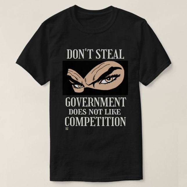 Lustigt t-shirt "DON'T STEAL...1" (Design framsida)