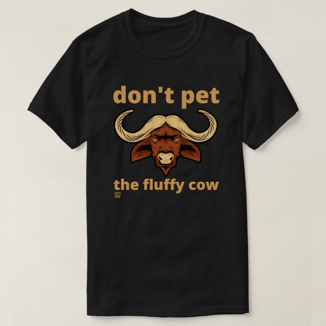 Lustigt t-shirt "FLUFFY COW" (Design framsida)