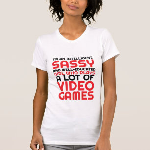 Lustigt T-shirt för Geeks och Gamers Girl