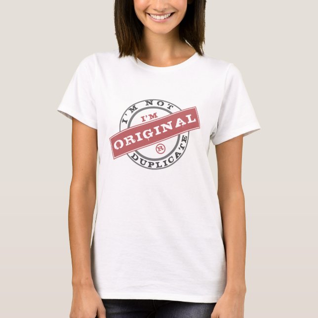 Lustigt T-Shirt Frimärke-text - Anpassade (Framsida)