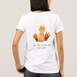 Lustigt T-Shirt med Anka - Anpassningsbar