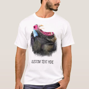 Lustigt T-Shirt med Arg Mandrill och Anpassningsba
