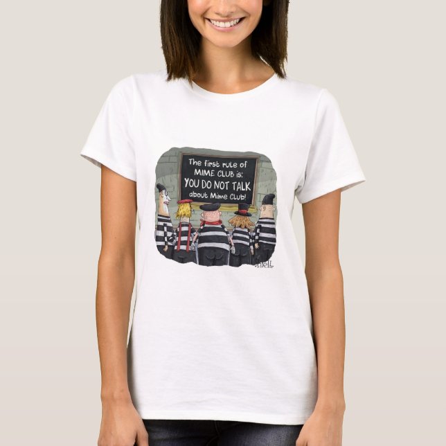 Lustigt T-Shirt med mimes. (Framsida)