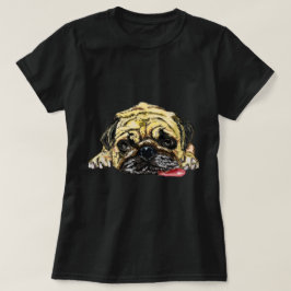 Lustigt T-Shirt med Pug Hund - Förålat