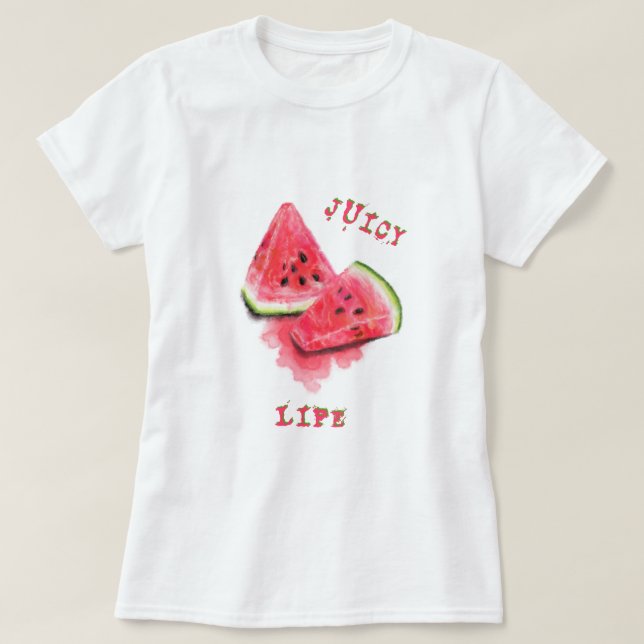 Lustigt T-Shirt med Sweet Juicy Watermelons (Design framsida)