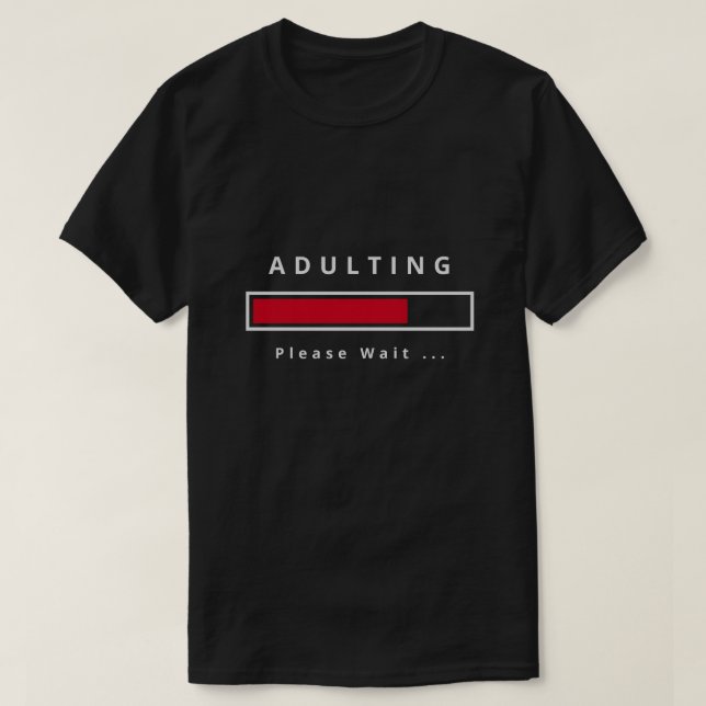 Lustigt T-Shirt med textanpassning - Vänta (Design framsida)