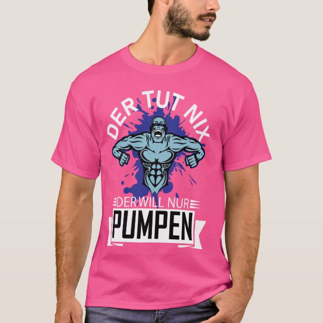 Lustigt T-Shirt med tysk text Der Tut Nix Der Wil (Framsida)