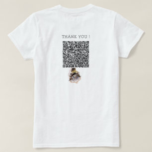 Lustigt T-Shirt med uppspelande strutch och QR-kod