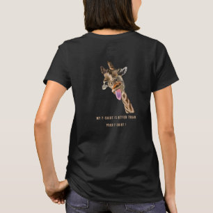 Lustigt T-Shirt Playful Giraffe - Anpassningsbar T