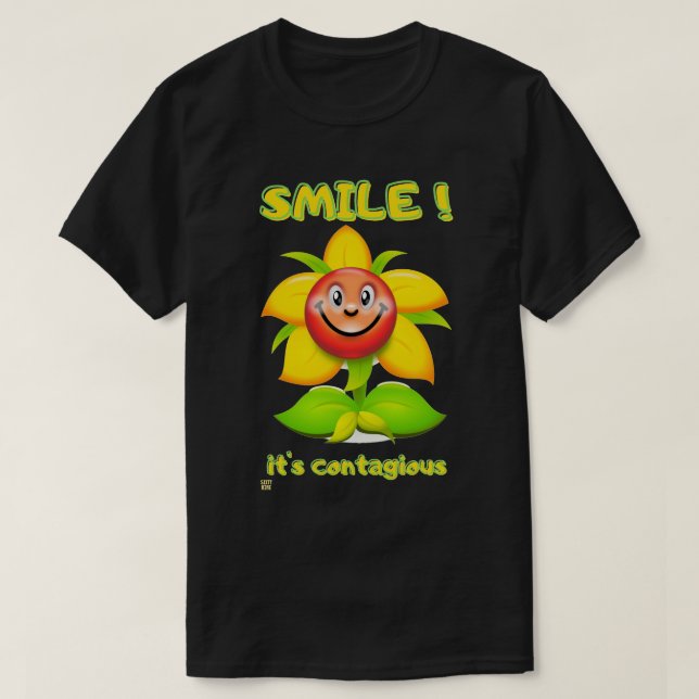 Lustigt t-shirt "SMILE" (Design framsida)
