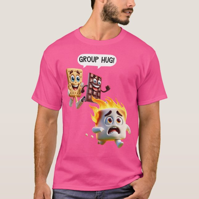 Lustigt T skirts För manar Smores Camping Roshing  Shirt (Framsida)
