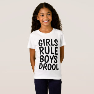 Lustigt T-tröjor för flickor/barn, GIRLS RULE T-shirt