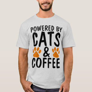 Lustigt T-tröjor, KATT OCH KAFFE, SOM ÄR FÖRDÖMDA  T Shirt