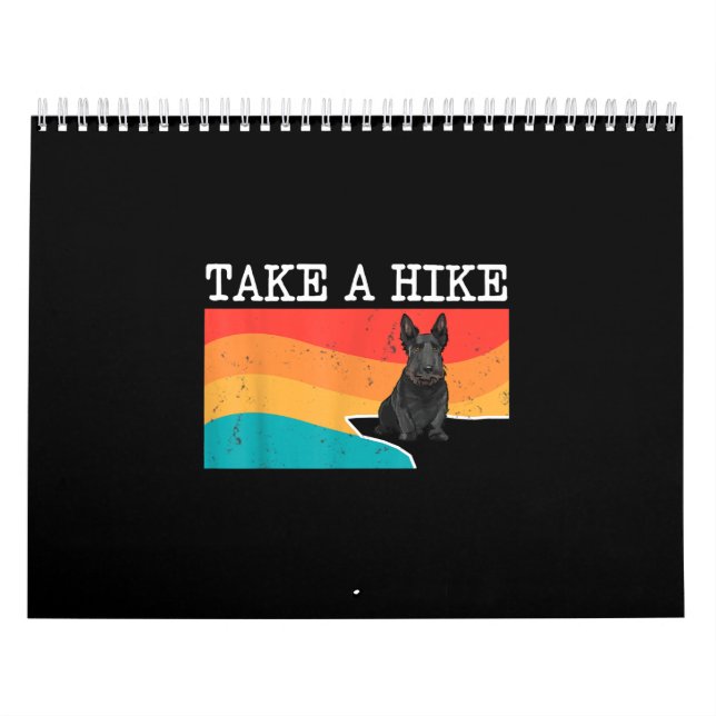 Lustigt ta en hike Scottish Terrier Graphiking Kalender (Omslag)