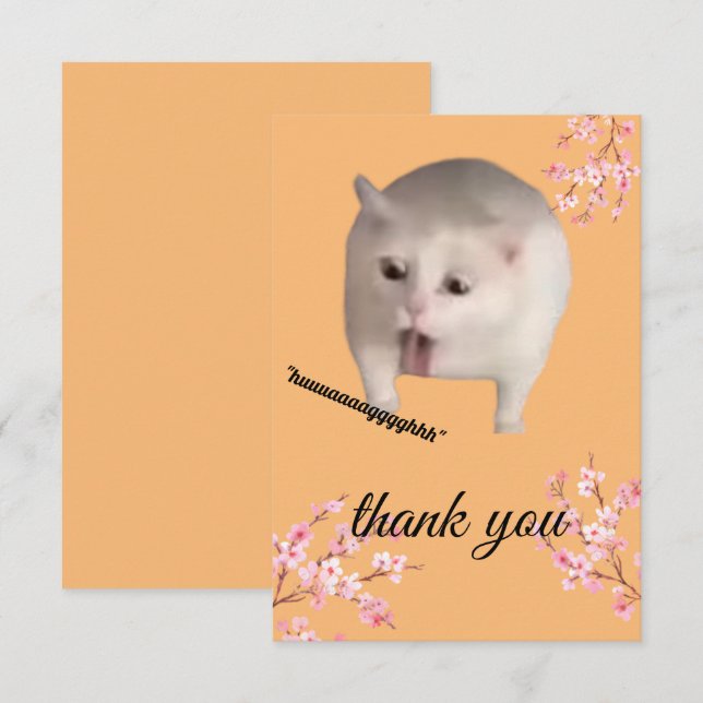 Lustigt tack för katten (Fram/baksida)