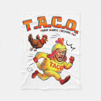 Lustigt Taco Trump Chickens Out Shirt Manar Wo Fleecefilt