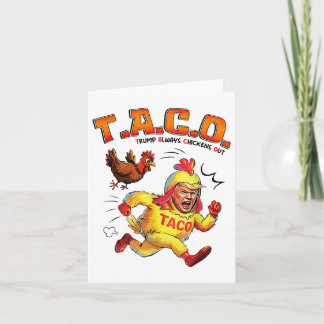 Lustigt Taco Trump Chickens Out Shirt Manar Wo Kort