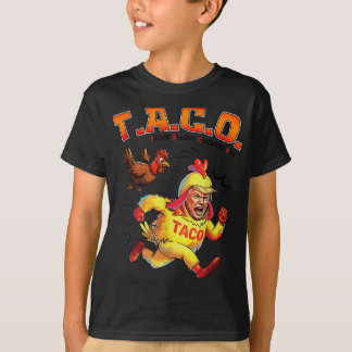 Lustigt Taco Trump Chickens Out Shirt Manar Wo T